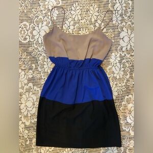 Soprano Small Blue and Black Colorblock Dress spaghetti straps